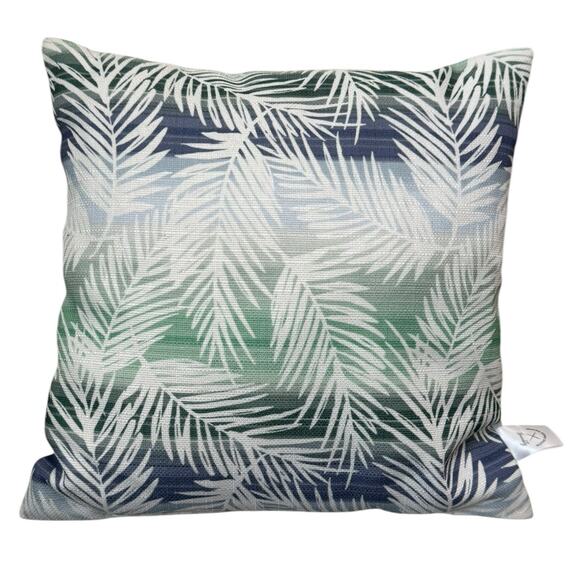 Sewing Down South Beachly Collection 11.5" Throw Pillow Coastal Palm Leaves - Picture 1 of 6